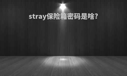 stray保险箱密码是啥?