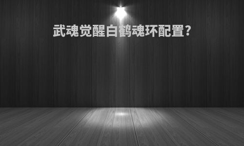 武魂觉醒白鹤魂环配置?