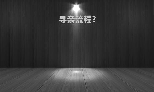 寻亲流程?