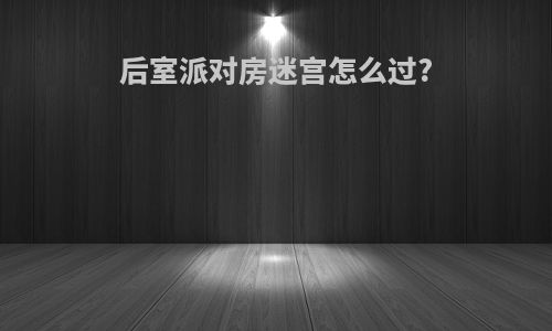 后室派对房迷宫怎么过?