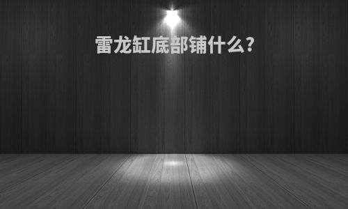 雷龙缸底部铺什么?