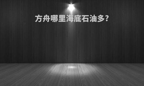 方舟哪里海底石油多?