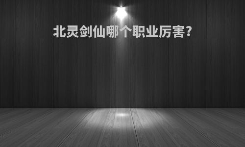 北灵剑仙哪个职业厉害?