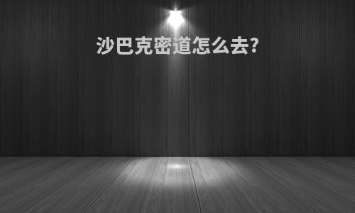 沙巴克密道怎么去?