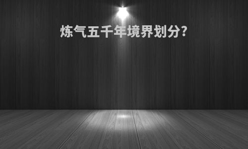 炼气五千年境界划分?