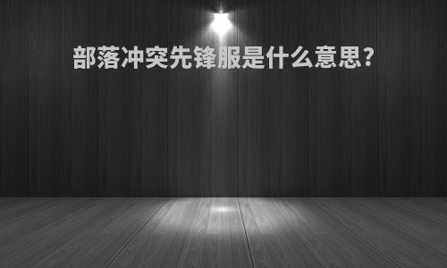 部落冲突先锋服是什么意思?