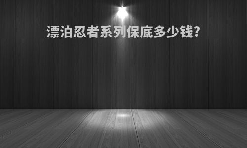 漂泊忍者系列保底多少钱?