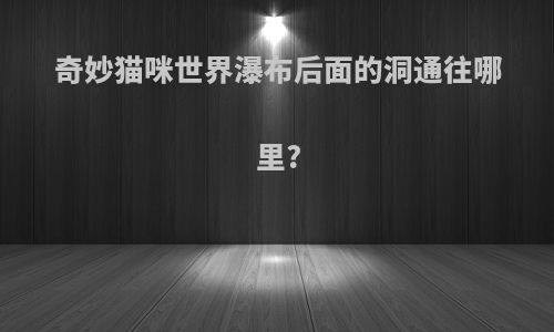 奇妙猫咪世界瀑布后面的洞通往哪里?