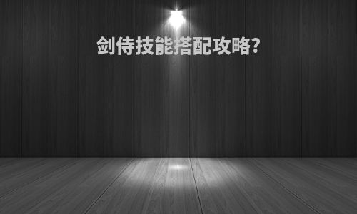 剑侍技能搭配攻略?
