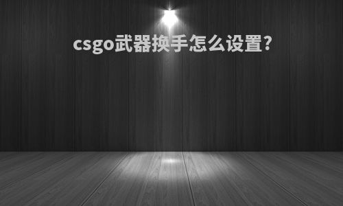 csgo武器换手怎么设置?