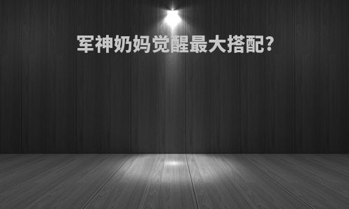 军神奶妈觉醒最大搭配?