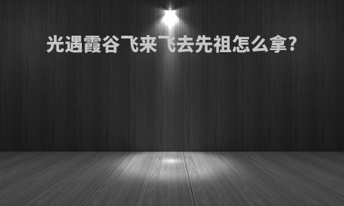 光遇霞谷飞来飞去先祖怎么拿?