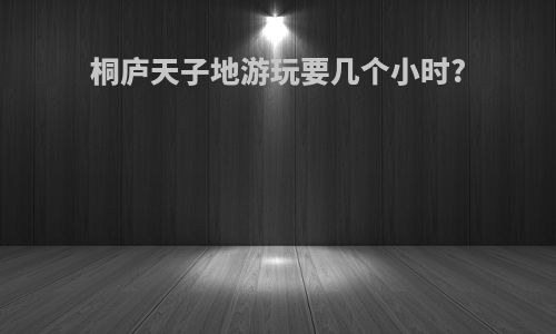 桐庐天子地游玩要几个小时?