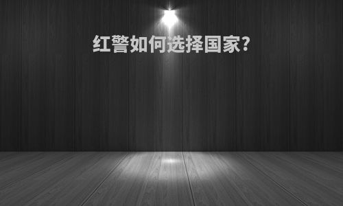 红警如何选择国家?