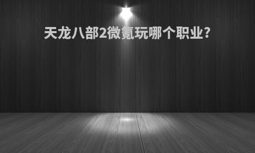 天龙八部2微氪玩哪个职业?