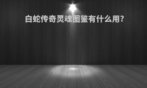 白蛇传奇灵魂图鉴有什么用?