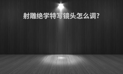 射雕绝学特写镜头怎么调?