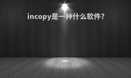 incopy是一种什么软件?