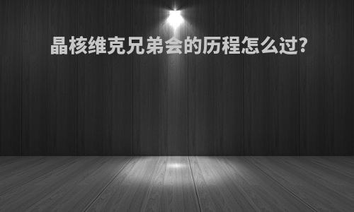 晶核维克兄弟会的历程怎么过?