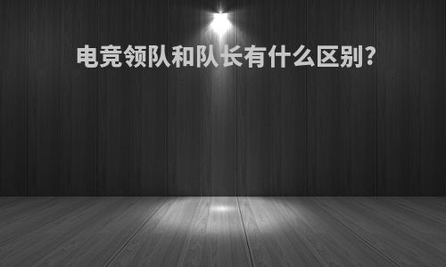 电竞领队和队长有什么区别?