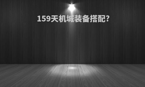 159天机城装备搭配?