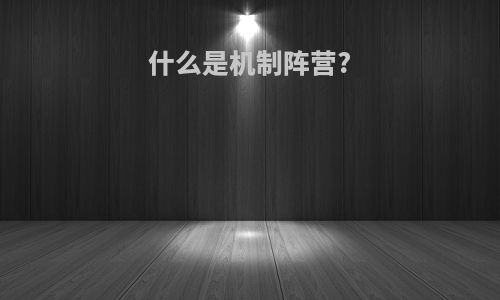 什么是机制阵营?