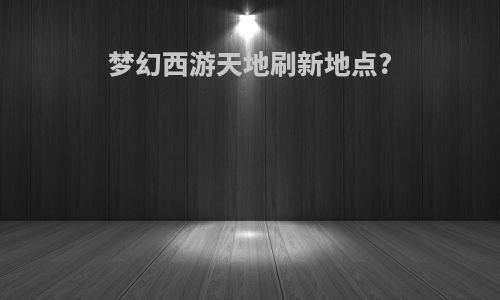 梦幻西游天地刷新地点?