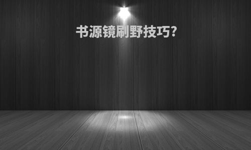 书源镜刷野技巧?