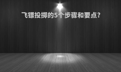 飞镖投掷的5个步骤和要点?