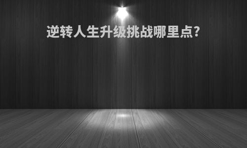 逆转人生升级挑战哪里点?