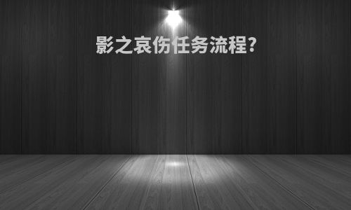 影之哀伤任务流程?
