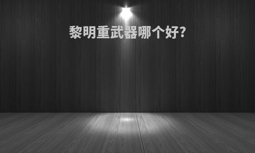 黎明重武器哪个好?