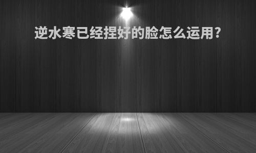 逆水寒已经捏好的脸怎么运用?