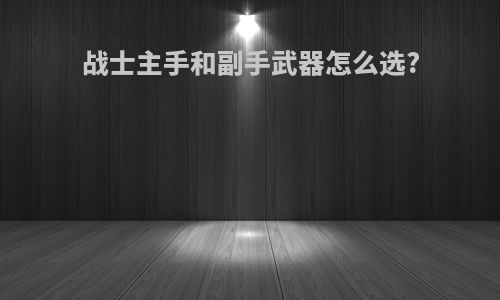 战士主手和副手武器怎么选?