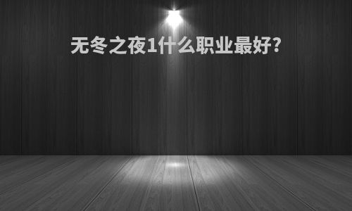 无冬之夜1什么职业最好?