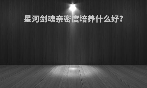 星河剑魂亲密度培养什么好?
