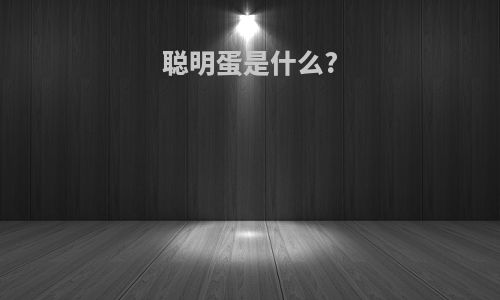 聪明蛋是什么?