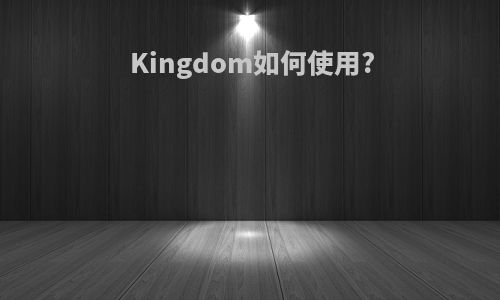 Kingdom如何使用?