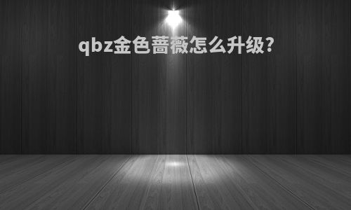qbz金色蔷薇怎么升级?