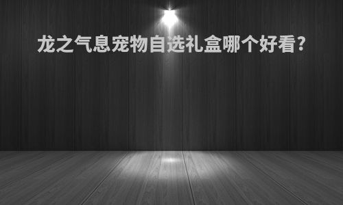 龙之气息宠物自选礼盒哪个好看?