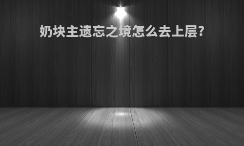 奶块主遗忘之境怎么去上层?