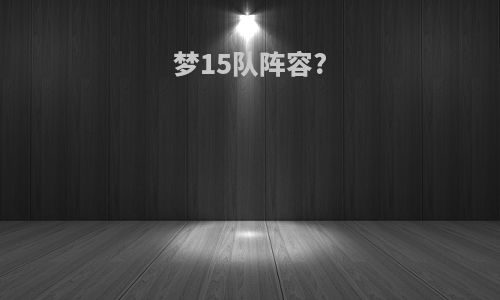 梦15队阵容?