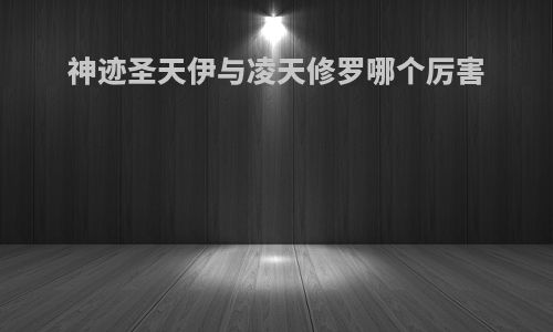 神迹圣天伊与凌天修罗哪个厉害