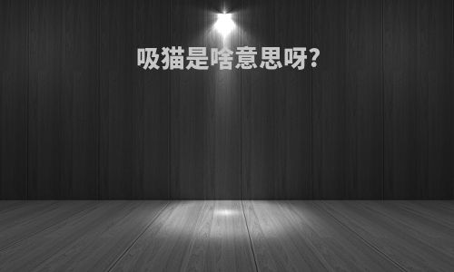 吸猫是啥意思呀?
